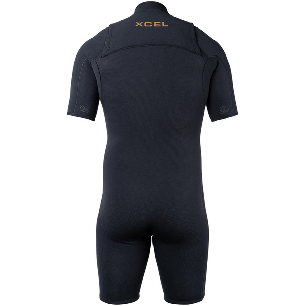2026 Xcel Mens Comp+ 2/1.5mm Short Sleeve Spring Wetsuit ME210CP5-BLK - Black
